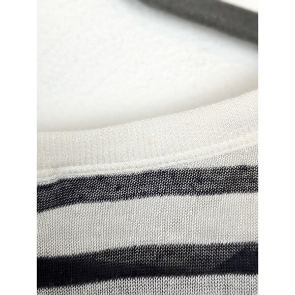 Alexanderwang.t T Shirt Top Striped Knit Streetwear Designer Black White Size L - Picture 8 of 12